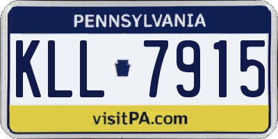 PA license plate KLL7915