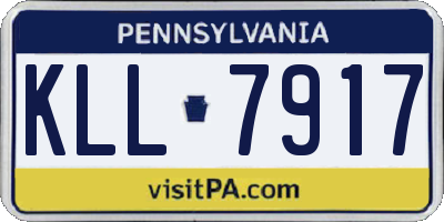PA license plate KLL7917