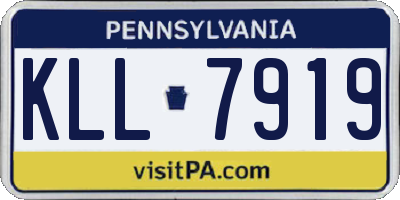 PA license plate KLL7919
