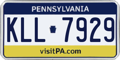 PA license plate KLL7929