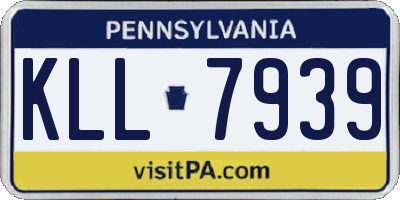PA license plate KLL7939