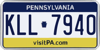 PA license plate KLL7940