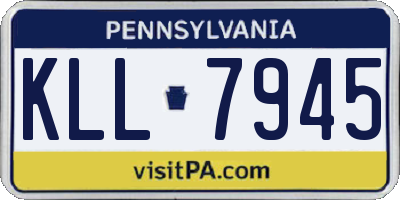 PA license plate KLL7945