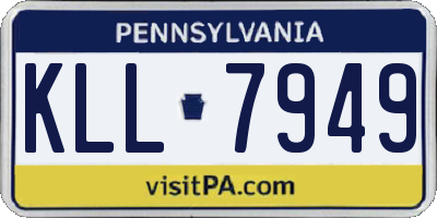 PA license plate KLL7949