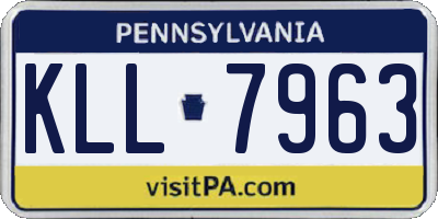 PA license plate KLL7963
