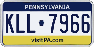 PA license plate KLL7966