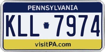PA license plate KLL7974