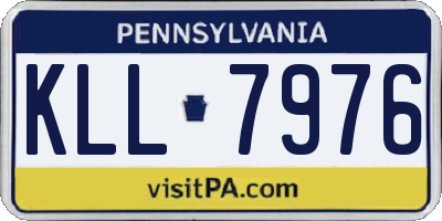 PA license plate KLL7976