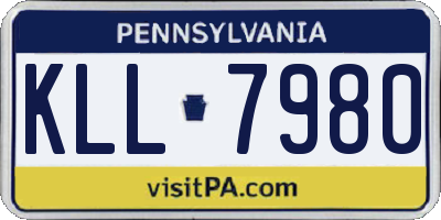 PA license plate KLL7980