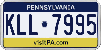 PA license plate KLL7995