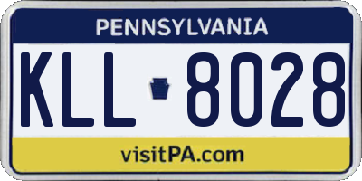 PA license plate KLL8028