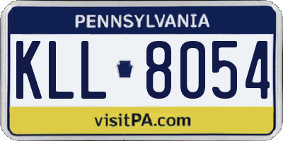 PA license plate KLL8054