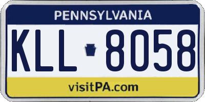 PA license plate KLL8058