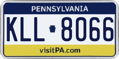 PA license plate KLL8066