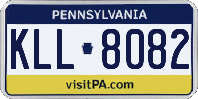 PA license plate KLL8082