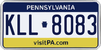 PA license plate KLL8083