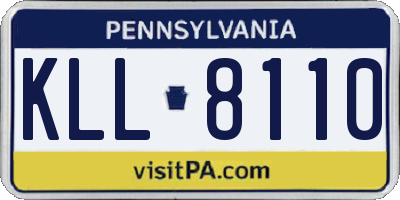 PA license plate KLL8110
