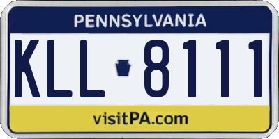 PA license plate KLL8111
