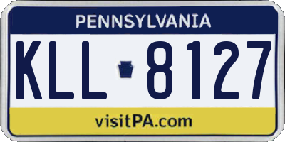PA license plate KLL8127