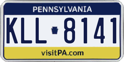PA license plate KLL8141
