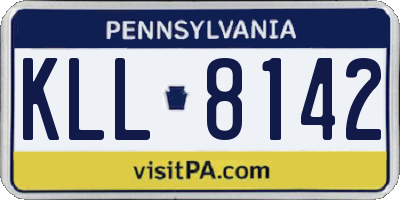 PA license plate KLL8142
