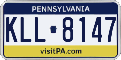 PA license plate KLL8147