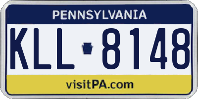 PA license plate KLL8148