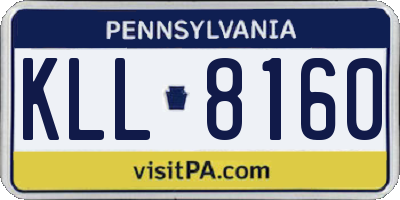 PA license plate KLL8160