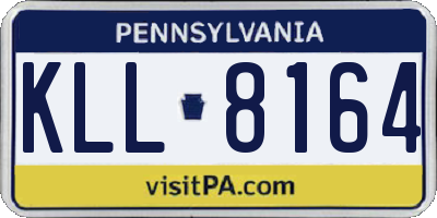 PA license plate KLL8164