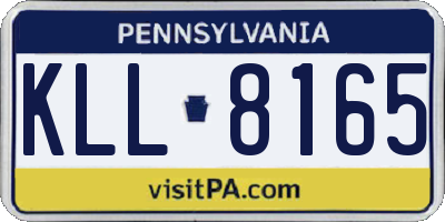 PA license plate KLL8165