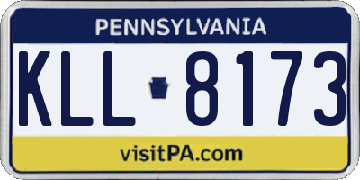 PA license plate KLL8173