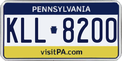 PA license plate KLL8200