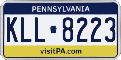 PA license plate KLL8223