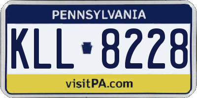 PA license plate KLL8228
