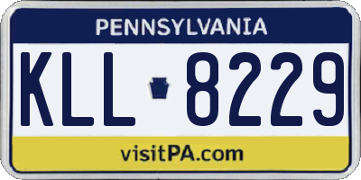 PA license plate KLL8229