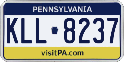 PA license plate KLL8237