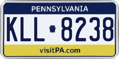 PA license plate KLL8238
