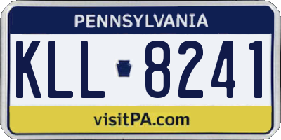 PA license plate KLL8241