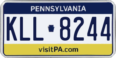PA license plate KLL8244
