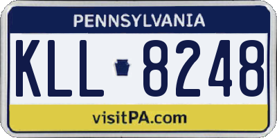 PA license plate KLL8248