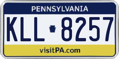 PA license plate KLL8257