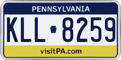 PA license plate KLL8259