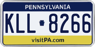 PA license plate KLL8266