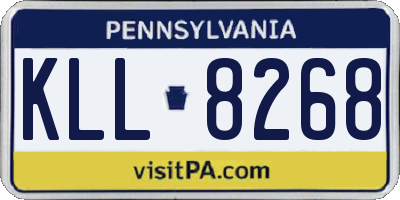 PA license plate KLL8268