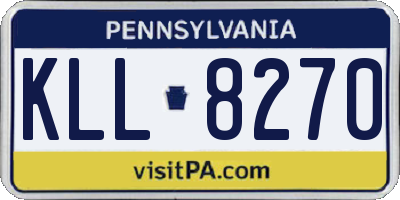 PA license plate KLL8270
