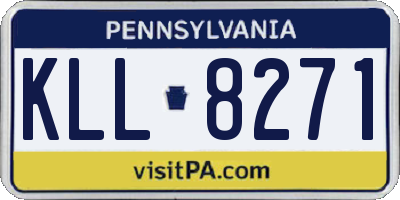 PA license plate KLL8271