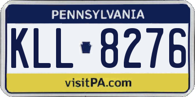 PA license plate KLL8276