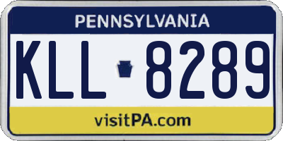 PA license plate KLL8289