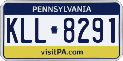 PA license plate KLL8291
