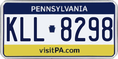 PA license plate KLL8298